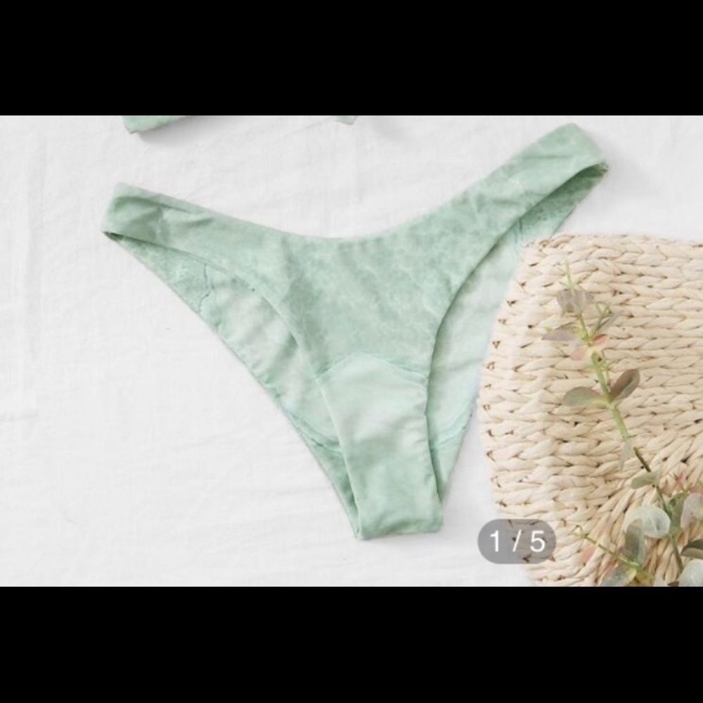 Mint marbled bikini bottom